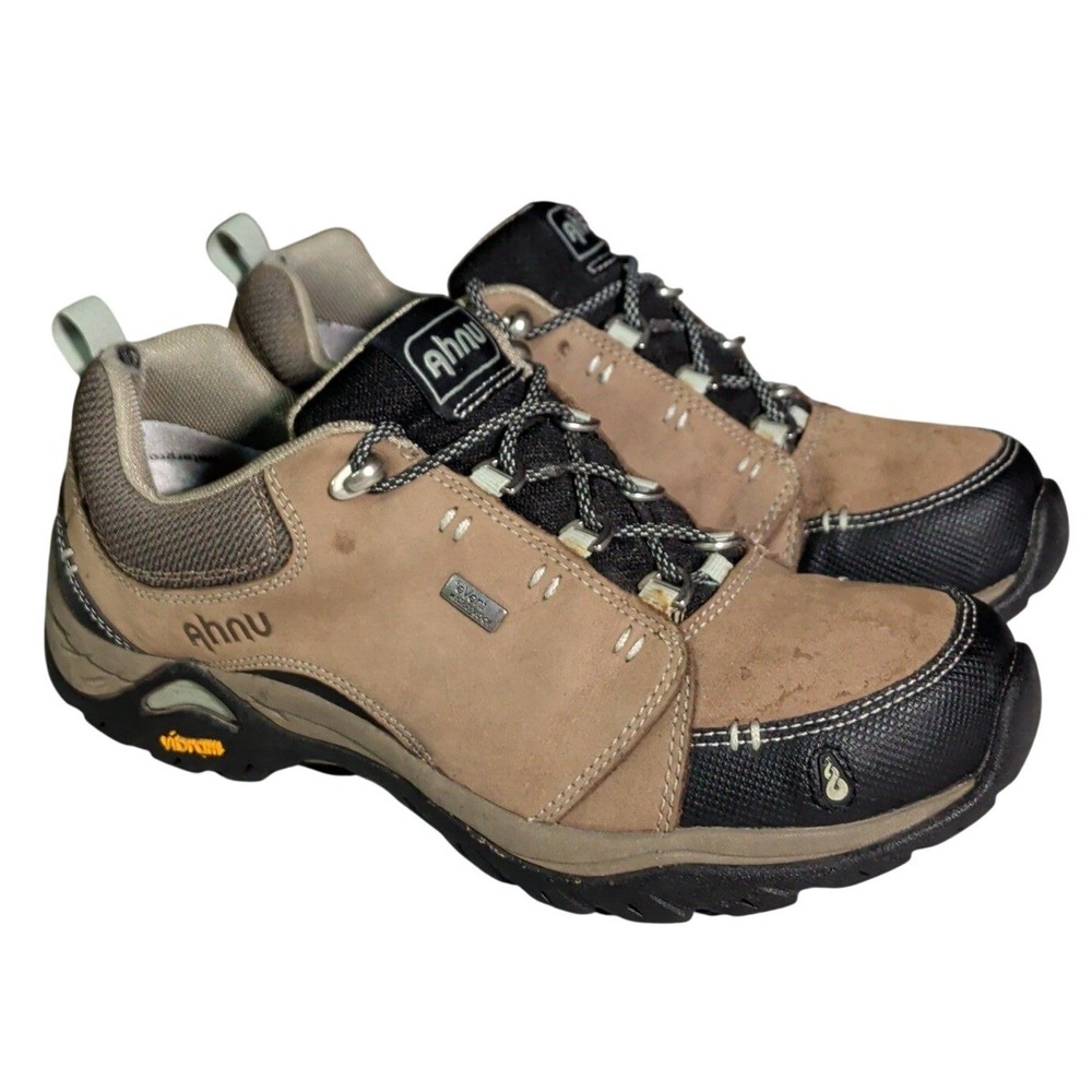 Ahnu Montara II Shoes Womens Size 7 Brown Leather Waterproof Hiking Gorpcore